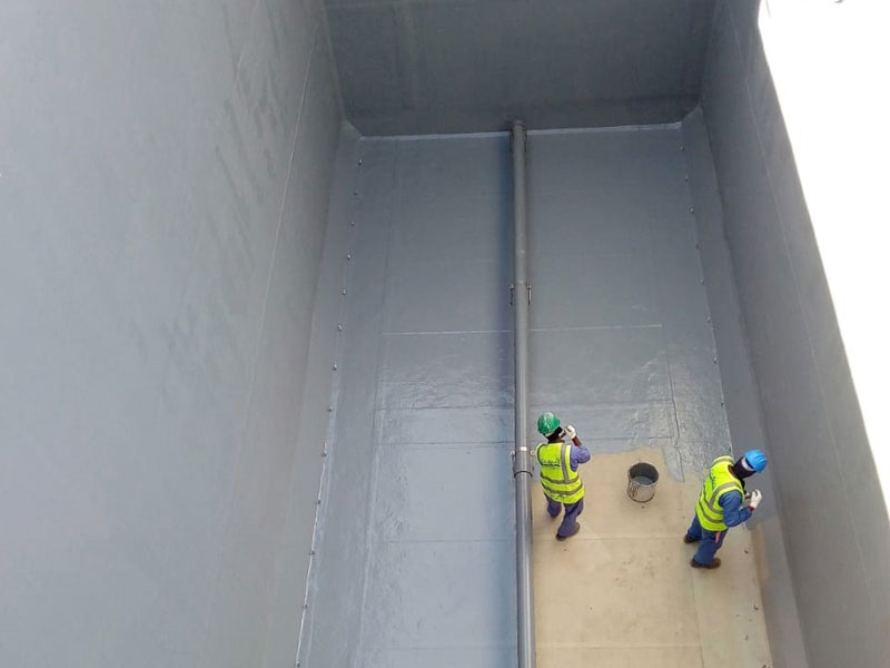 FAW technical team on a completed roof waterproofing project