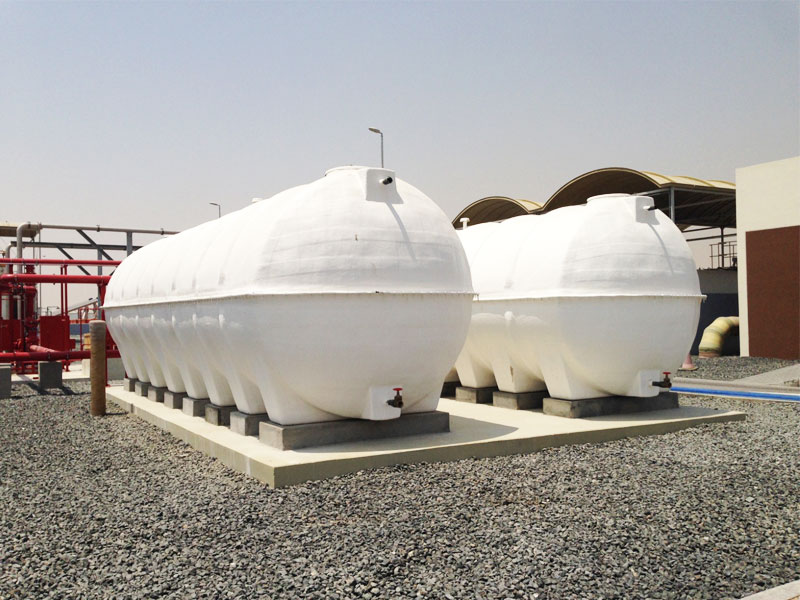 GRP Cylindrical Molded Water Tanks in Dubai UAE